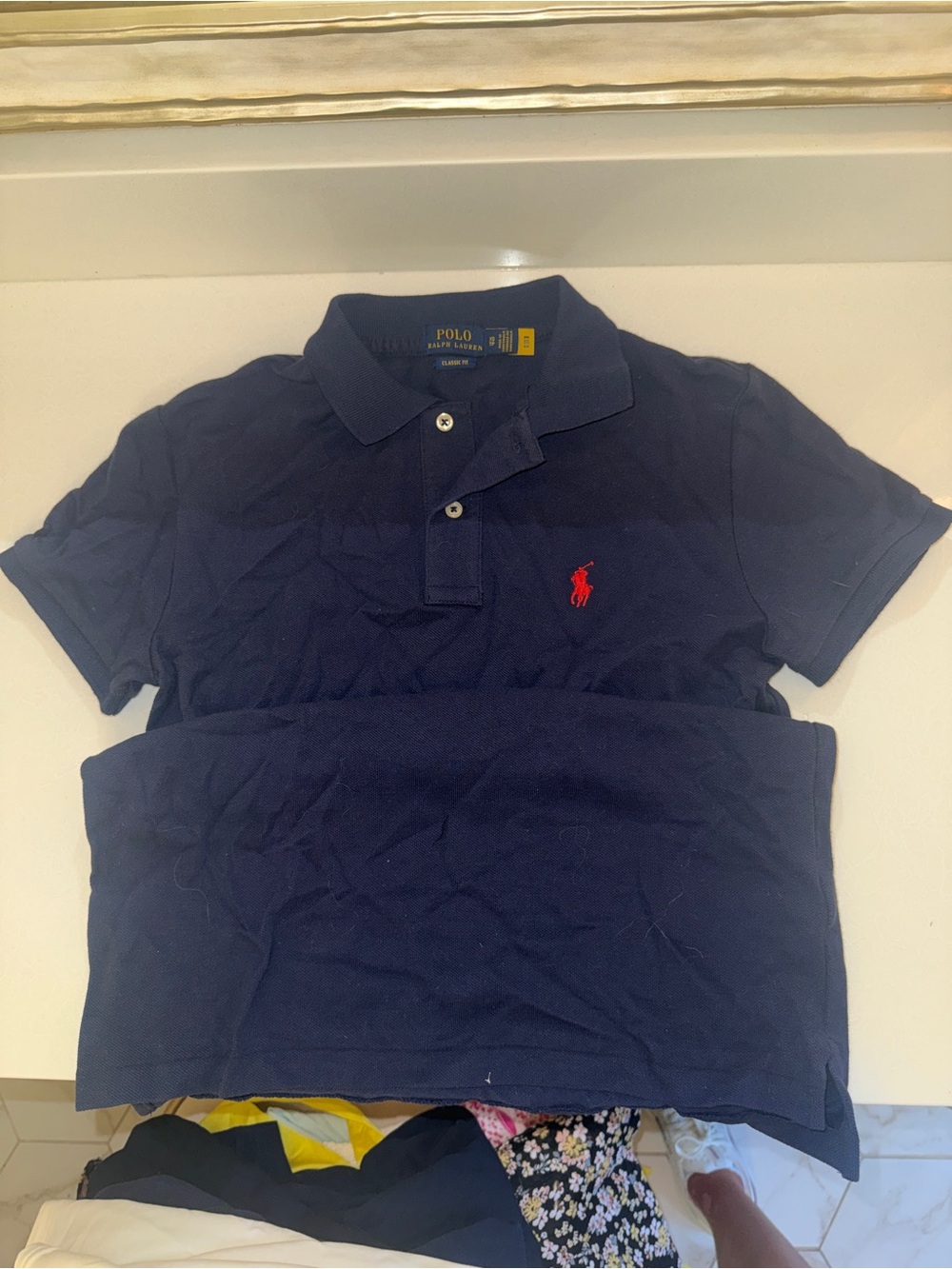 Polo by Ralph Lauren Navy Polo Shirt with Red Logo
